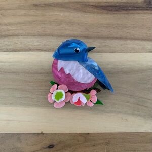 Blue bird Brooch Flower pin NWOT